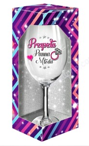 kieliszek mega brokat - Panna Młoda