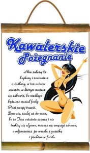 Dyplom bambus D142 - Kawalerskie pożegnanie