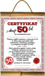 Dyplom bambus D70 - certyfikat 50 on