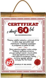 Dyplom bambus D80 - certyfikat 60 on