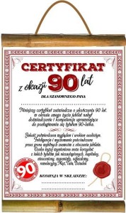 Dyplom bambus D86 - certyfikat 90 on