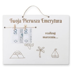 Tablica z pieniędzmi  - Emerytura
