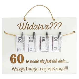 Tablica z pieniędzmi  - 60 Urodziny