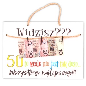 Tablica z pieniędzmi  - 50 Urodziny