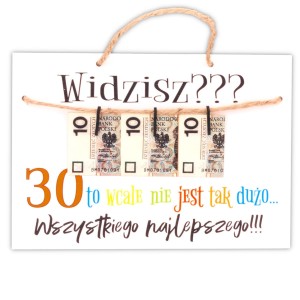 Tablica z pieniędzmi  - 30 Urodziny