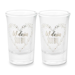 Kieliszki ślubne - w dniu 2x35ml platyna