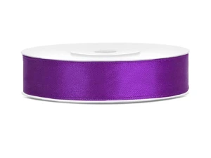 Taśma satynowa, purpura, 12mm/25m