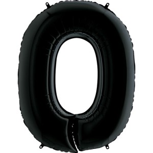 Balon Grabo cyfra 0 Czarny 26"  26040K-P