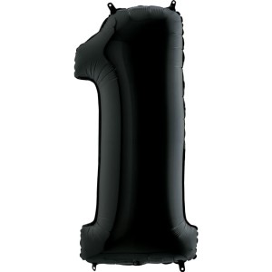 Balon Grabo cyfra 1 Czarny 26" 26041K-P