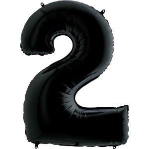 Balon Grabo cyfra 2 Czarny 26" 26042K-P