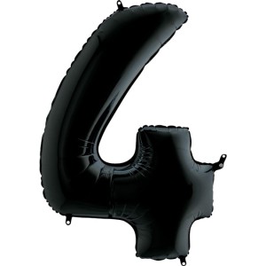Balon Grabo cyfra 4 Czarny 26" 26044K-P