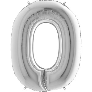 Balon Grabo Cyfra 26'' 0 Srebrne 26090S-P