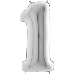 Balon Grabo Cyfra 26'' 1 Srebrne 26091S-P