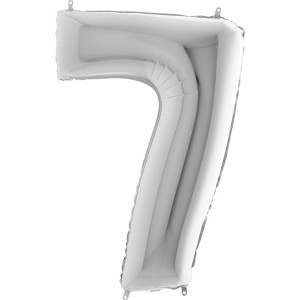 Balon Grabo Cyfra 26'' 7 Srebrne 26097S-P