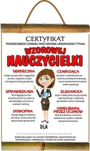 Dyplom bambus D102 - Cert. wzor nauczycielki