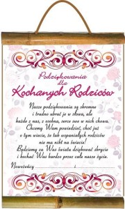Dyplom bambus D148 - podziękowania dla Rodziców