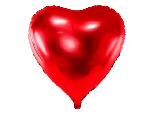 Balon foliowy Serce, 72x73cm, czerwony