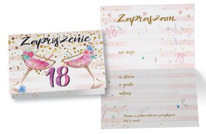 Zaproszenie ZZ-079 - 18 urodziny