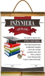 Dyplom bambus D168 - Tytuł inżyniera