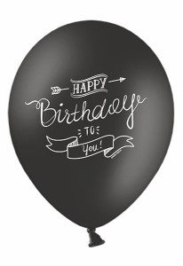 Balony 30cm, Happy Birthday, Pastel mix