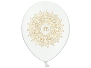 Balony 30cm, IHS , P. White