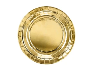 Talerzyki, złoty, 18cm  6szt