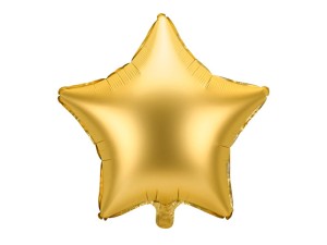 Balon foliowy Gwiazdka, 48cm, złoty MATOWY