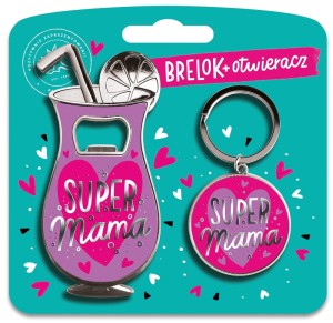 Brelok + otwieracz - Super Mama