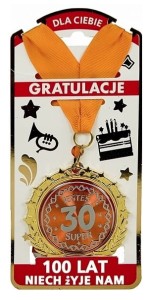Złoty medal (metalowy) Jesteś Super 30