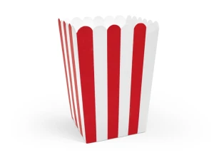 Pudełka na popcorn, mix, 7x7x12,5cm