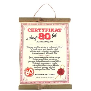 Dyplom bambus D83 - certyfikat 80 ona