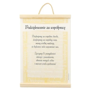 Dyplom  - Podziękowanie za współpracę