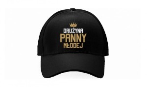 Czapka czarna - Drużyna Panny Młodej