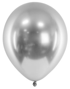 Balony Glossy 30cm, srebrny 50szt