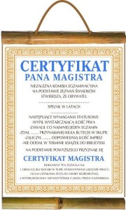 Dyplom bambus D156 - Certyfikat Pana Magistra