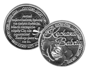 Moneta na szczęście Kukartka - Kochana Babciu