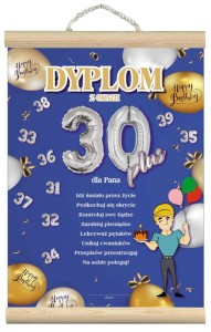 Dyplom z listewkami - z okazji 30+ dla Pana (on)