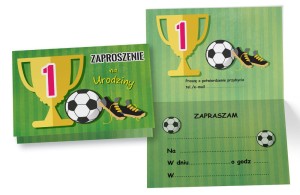 Zaproszenie ZZ-058 - Urodziny piłka, puchar