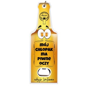 Otwieracz - chłopak, piwne oczy