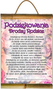 Dyplom Bambus D149 - Podziękowania Drodzy Rodzice