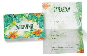 Zaproszenie ZZ-074 - Ogólne egzotyczne kwiaty
