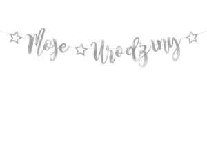 Baner Moje Urodziny srebrny