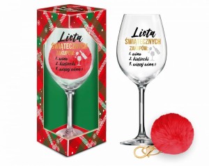 Kieliszek do wina 700 ml z pomponem - lista