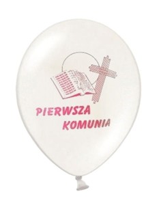 Balony 27cm I Komunia Święta róż