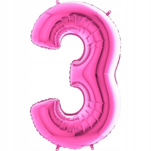 Balon cyfra 3 fuksja 26'' 26013F-P