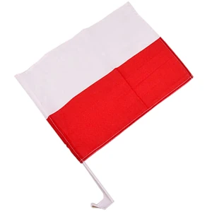 Flaga Polska samochodowa 1szt 29x42cm