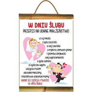 Dyplom bambus D107 - W dniu ślubu