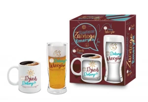 Zestaw Zacnego Emaryta, Szklanka + Kubek