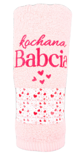 Ręcznik 100x50 z haftem - Babcia ( mix)