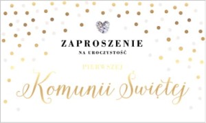Zaproszenie PMZ-075 - Komunia (kropki)